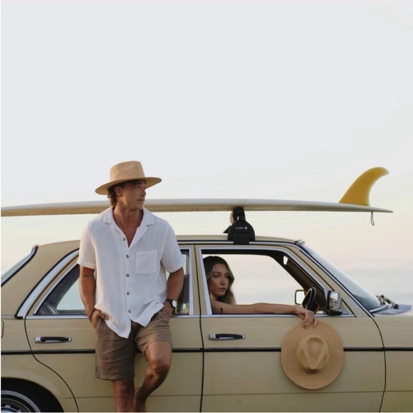 NWT Will + Bear Sawyer Sand Medium Brim Straw Hat Unisex main image 9